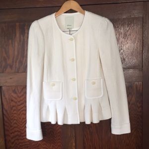 Anthropologie boiled-wool type suit jacket